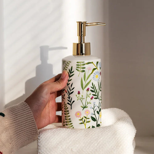 bouteille en céramique pour shampoing et désinfectant portable - vue 2 sur 5