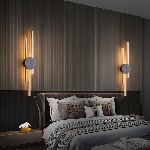 applique murale led minimaliste en laiton pour restaurant - vue 5 sur 18