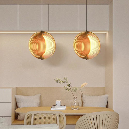 suspension en bois wabi sabi pour décoration intérieure moderne - vue 6 sur 22