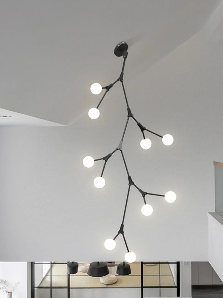 lustre moderne en verre pour intérieur nordique élégant - vue 4 sur 15