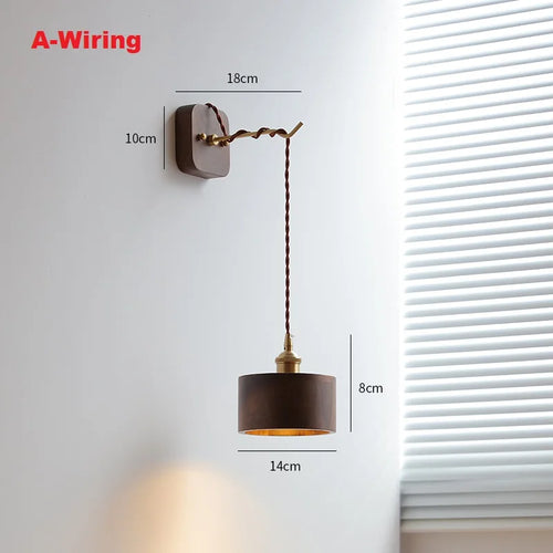 suspension LED en bois au design nordique moderne - vue 9 sur 10