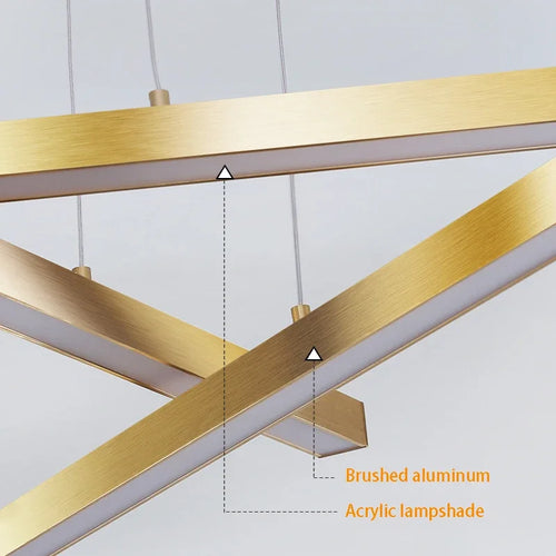 suspension en cuivre avec bande dorée pour décoration intérieure - vue 6 sur 14