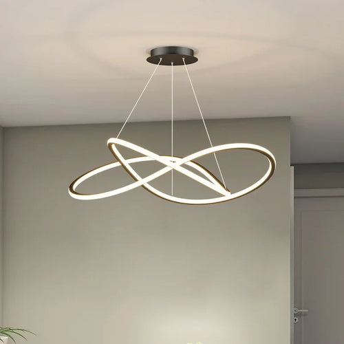 lustre moderne à leds pour décoration intérieure maison - vue 5 sur 12