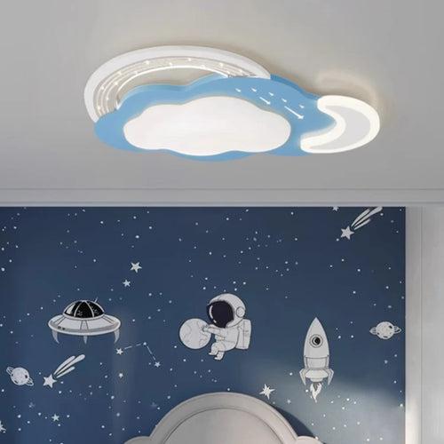 plafonnier moderne nuage arc-en-ciel pour chambre enfant - vue 3 sur 8