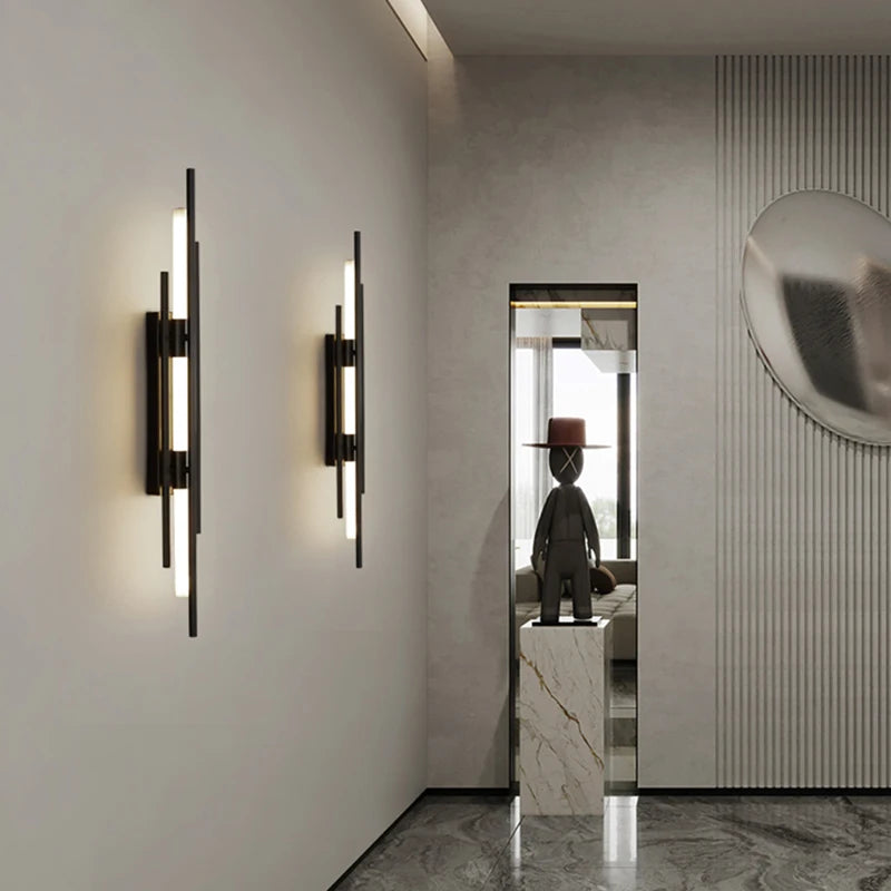 Nordique LED Ligne Applique De Luxe Art Designer Applique Escalier Allée Lumière Salon Chambre Restaurant Décor Luminaire 6pa - vue 3 sur 10