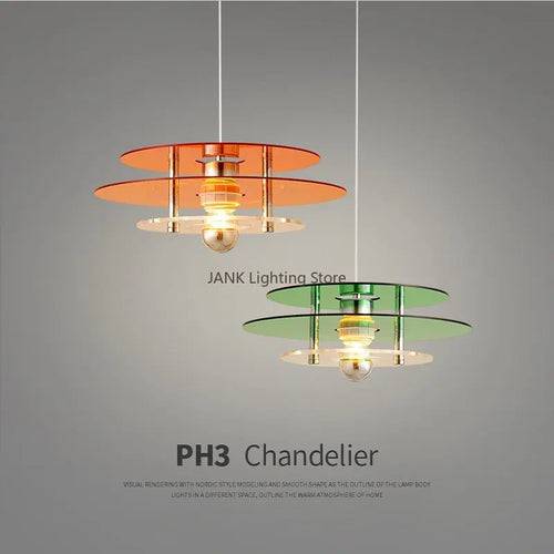 lustre led danois bauhaus ph médiéval ufo acrylique - vue 2 sur 10