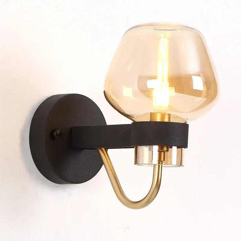 applique murale led en verre pour décoration intérieure moderne - vue 3 sur 12