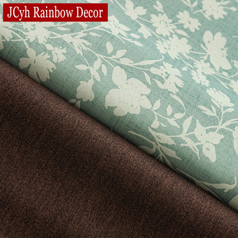 Rideau occultant floral style champetre pour salon chambre - vue 4 sur 8