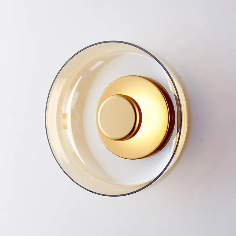 applique murale led moderne en verre pour décoration intérieure nordique - vue 2 sur 8