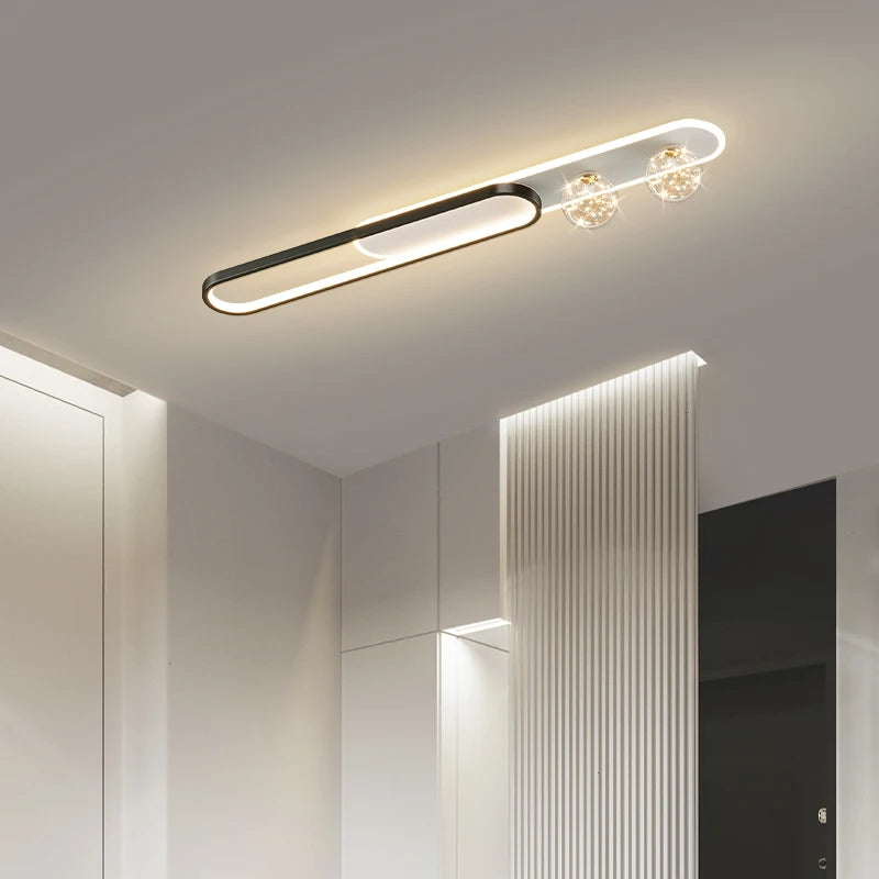 lustre moderne simple de luxe créatif étoilé encastré longue bande - vue 3 sur 14