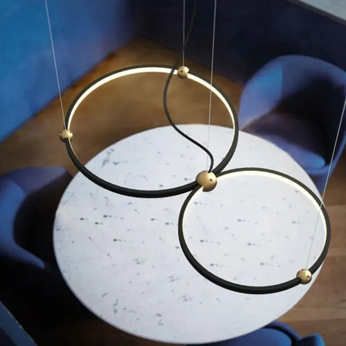 suspension moderne à anneau led pour décoration intérieure - vue 3 sur 9