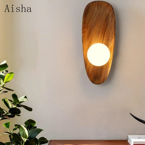 Applique murale LED en bois de noyer - vue 3 sur 8