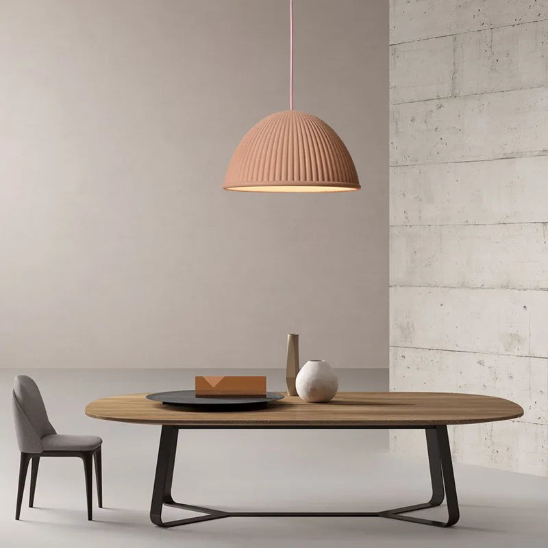 lampes suspendues led nordiques en résine macaron pour décoration intérieure - vue 4 sur 12