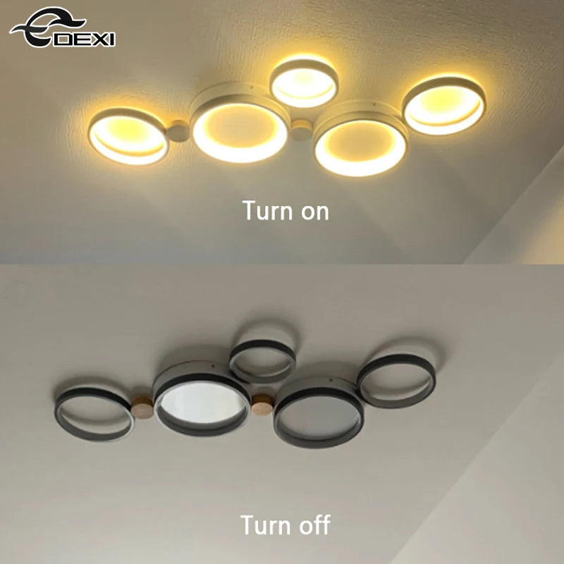 lustre nordique led pour salon café balcon vestiaire - vue 5 sur 25