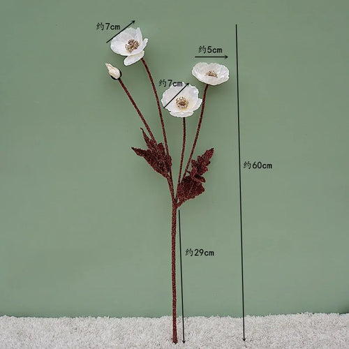 nouveau décor de jardin fleurs de pavot artificielles pour fête - vue 7 sur 26