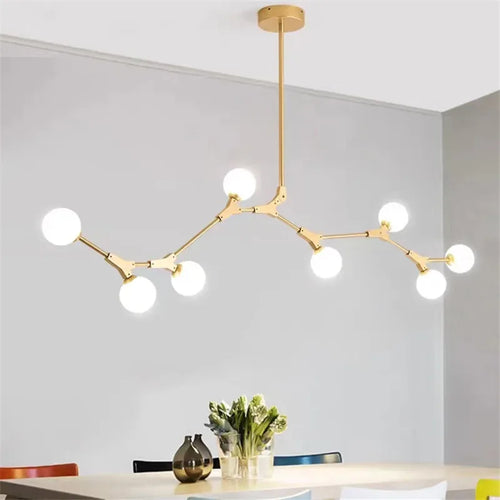 lustre nordique design en verre pour éclairage élégant - vue 3 sur 12
