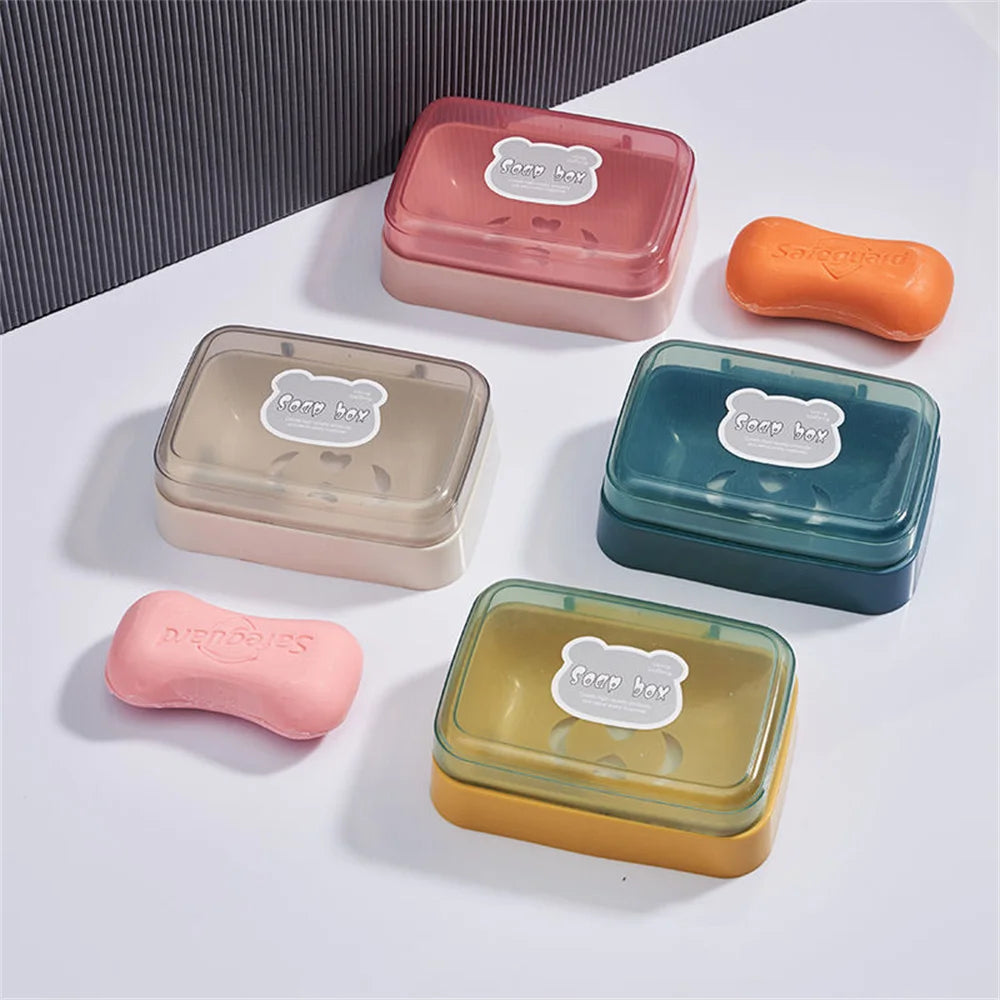 porte-savon avec couvercle pour savon sec et voyage - vue 5 sur 7