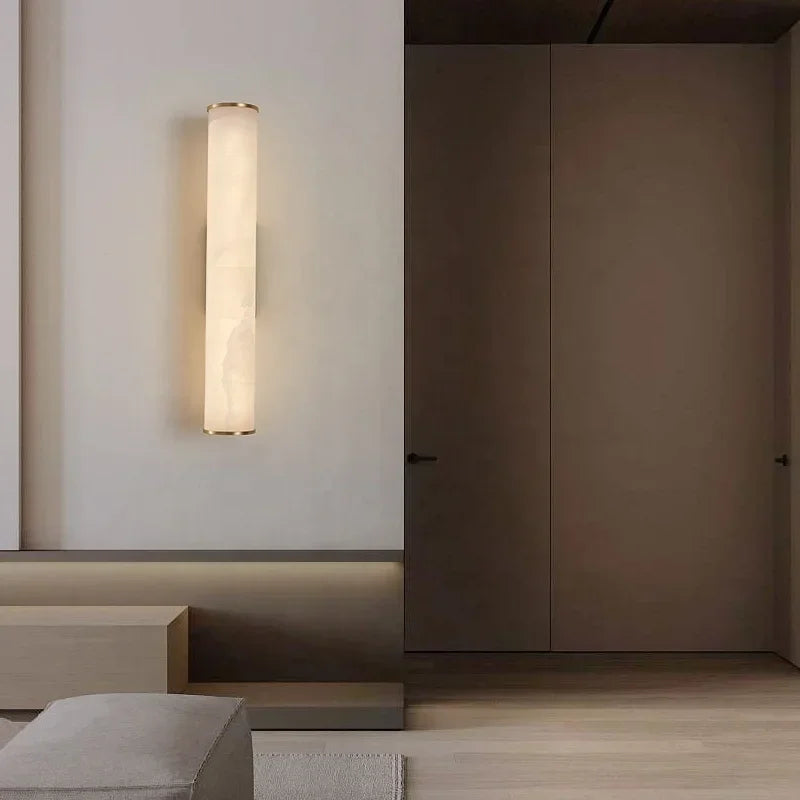 applique murale en marbre naturel avec éclairage moderne décoratif - vue 6 sur 9