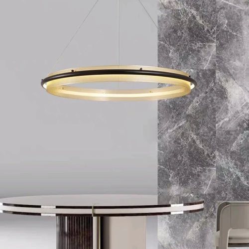 lustre led circulaire de luxe design moderne décoratif - vue 5 sur 14