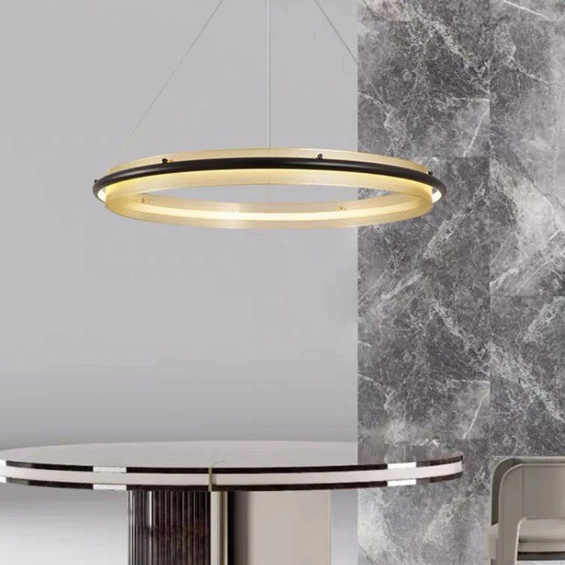 lustre led circulaire de luxe design moderne décoratif - vue 4 sur 14