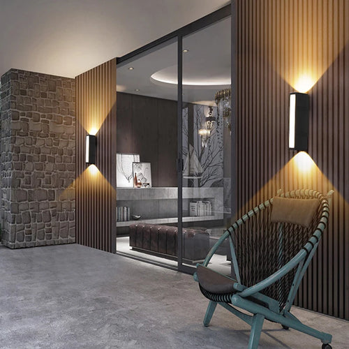 applique murale led étanche design moderne pour intérieur et extérieur - vue 2 sur 10
