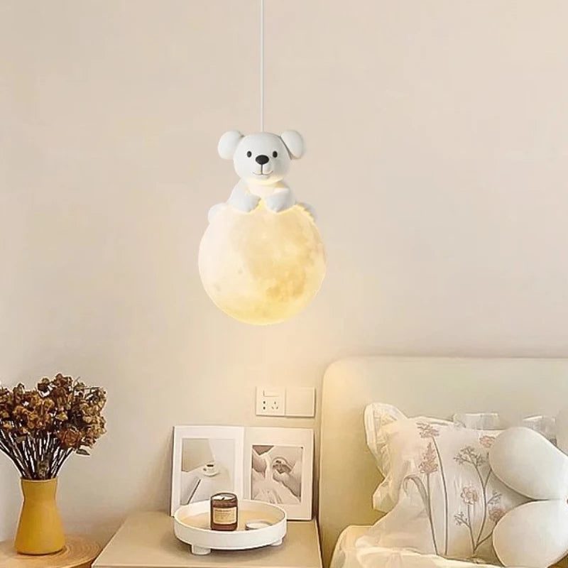 suspension chiot mignon pour décoration chambre enfant lumineux - vue 3 sur 8