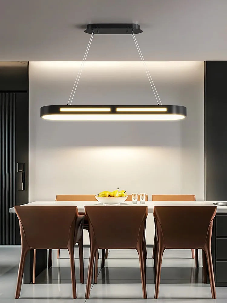 lustre moderne minimaliste led barre de lumière de luxe - vue 5 sur 9
