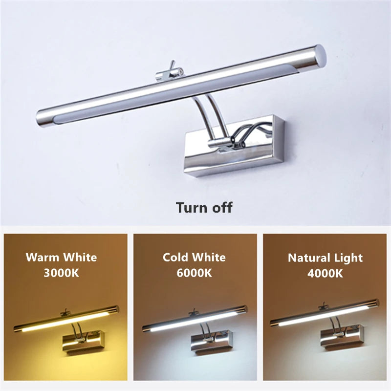 applique murale led éclairage réglable pour miroir et maquillage - vue 4 sur 10