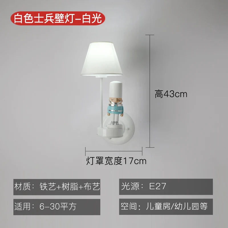 applique murale led dessin animé soldat américain pour décoration enfant - vue 10 sur 11