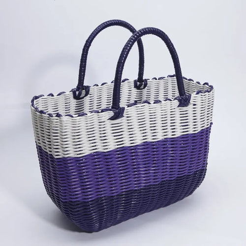 panier tissé imitation rotin pour pique-nique en extérieur - vue 14 sur 22