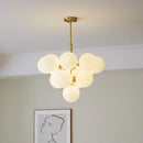 suspension LED design nordique en boule de verre
