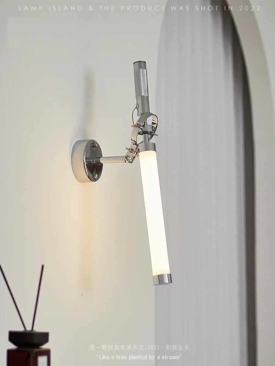 applique murale nordique en métal style industriel avec abat-jour led - vue 2 sur 7