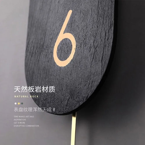 horloge murale en roche design moderne et silencieuse - vue 3 sur 7