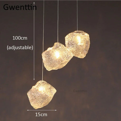 suspension en verre design pour décoration moderne intérieure - vue 4 sur 6