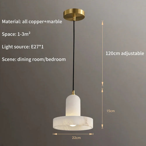 suspension moderne en marbre naturel pour décoration intérieure - vue 10 sur 9