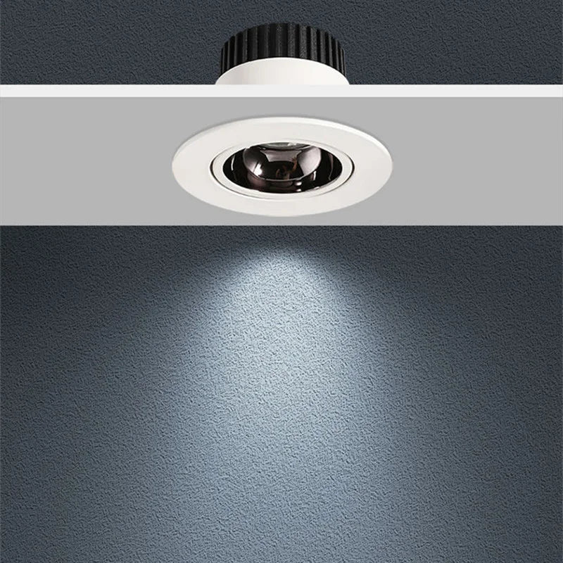 spot led encastrable antireflet avec intensité variable pour éclairage intérieur - vue 3 sur 8