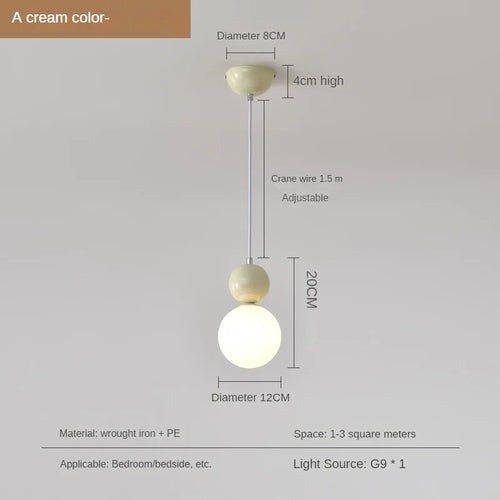 lustre nordique moderne en forme de gourde créative pour intérieur - vue 10 sur 12