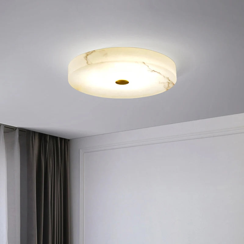 plafonnier circulaire en marbre luminaire nordique de luxe - vue 4 sur 8
