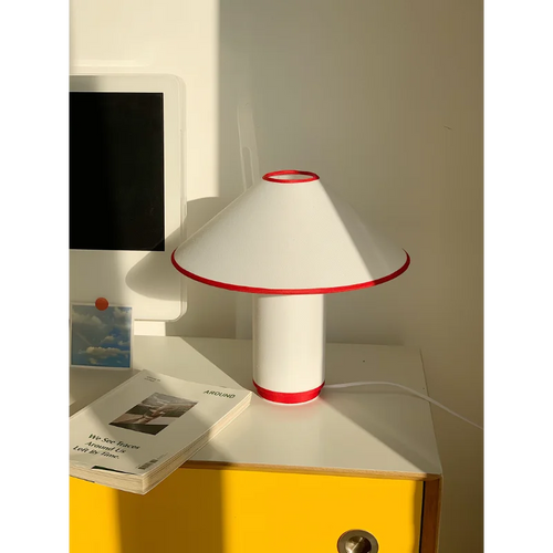 lampe de table nordique design en coton rétro décoratif - vue 2 sur 8