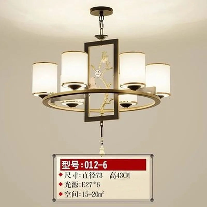 lustre rétro chinois pour un éclairage élégant et chaleureux - vue 7 sur 21