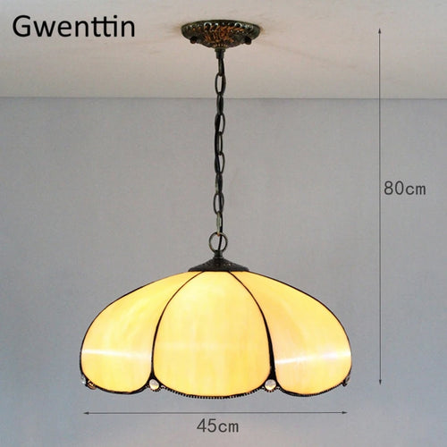 lustre tiffany en verre teinté pour décoration intérieure - vue 9 sur 10
