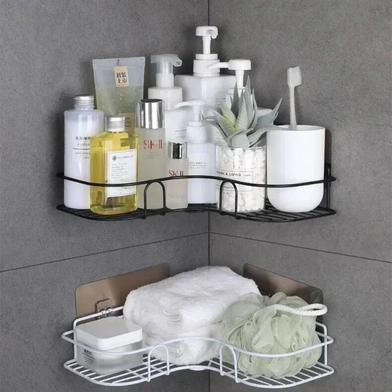 étagère murale de rangement pour cosmétiques et shampoing - vue 2 sur 10