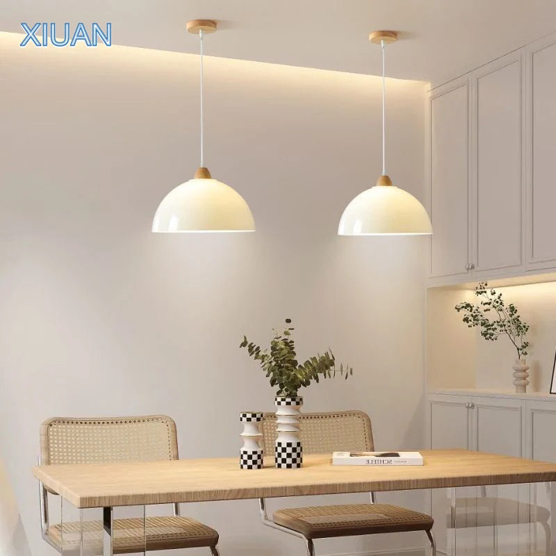 suspension nordiques led en bois massif pour restaurant - vue 4 sur 30