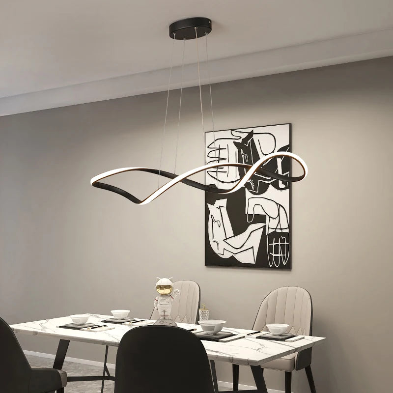 lustre moderne intelligent avec alexa pour intérieur design - vue 5 sur 9