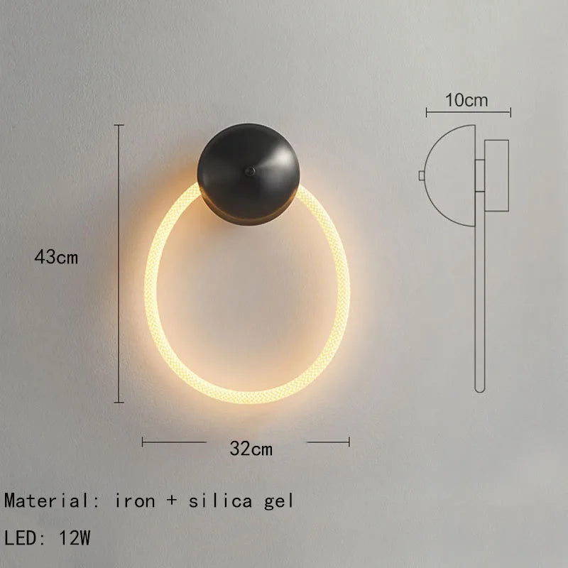 applique murale créative en silicone avec lumière douce 3000k - vue 8 sur 10