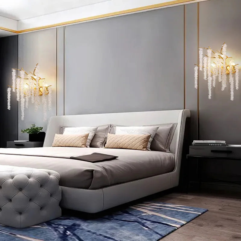 applique murale led moderne en cristal design art déco - vue 6 sur 10