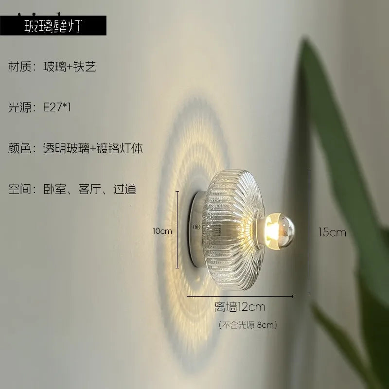 applique murale led moderne en verre minimaliste pour intérieur élégant - vue 6 sur 7