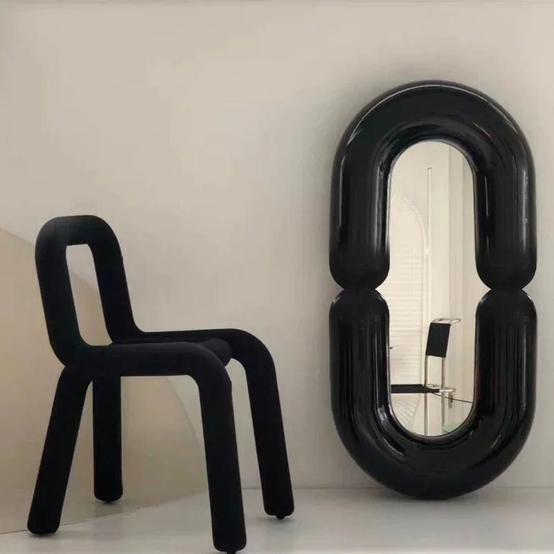 miroir mural ovale décoratif style nordique pour chambre - vue 3 sur 15