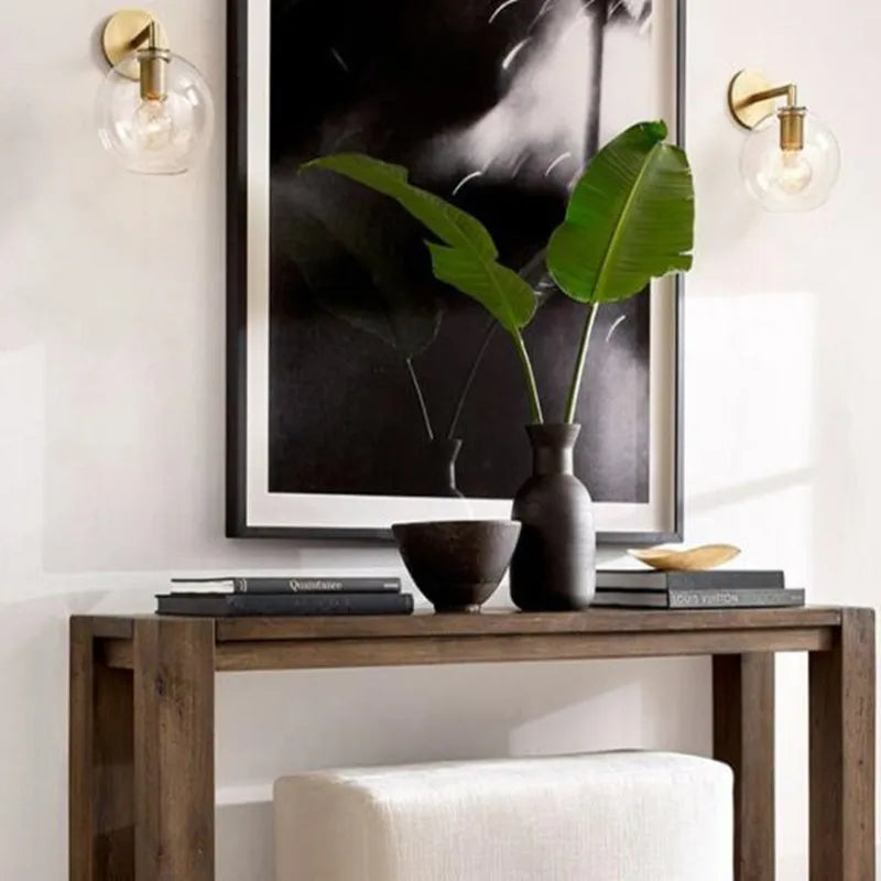 applique murale à led avec abat-jour en verre et métal - vue 6 sur 21