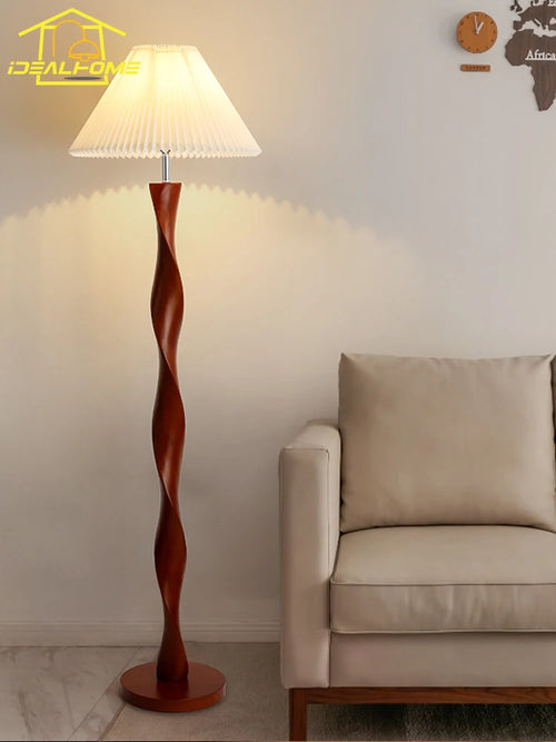 lampadaire rétro classique en bois pour déco élégante - vue 5 sur 5